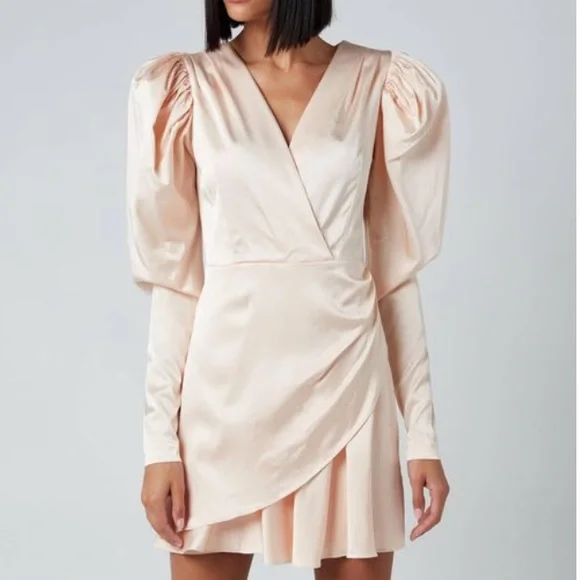 strapless open back dress Selestia Pink Strapless Ruffled Mini Dress main image 1